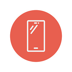 Image showing Smartphone thin line icon