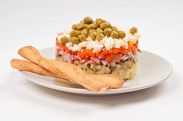 Image showing Potato Olivier or russian salad