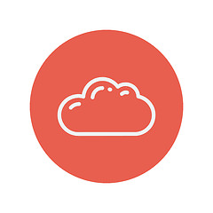 Image showing Cloud thin line icon