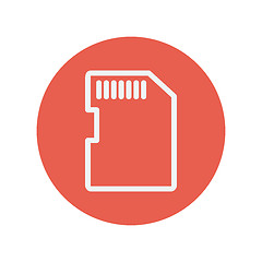 Image showing SIM card thin line icon