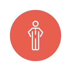 Image showing Man standing thin line icon