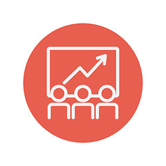 Image showing Business growth thin line icon