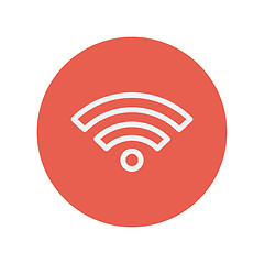 Image showing Wifi thin line icon