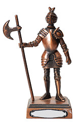 Image showing figure of knight isolated over white