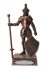 Image showing figure of knight isolated over white