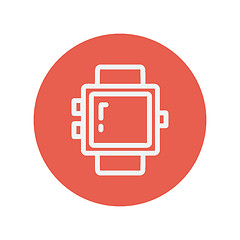 Image showing Blank smartwatch thin line icon