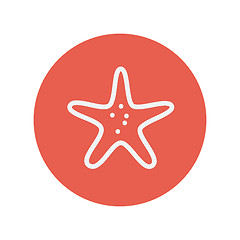 Image showing Starfish thin line icon