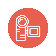 Image showing Camcorder thin line icon