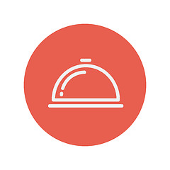 Image showing Food cover thin line icon