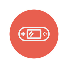 Image showing Video game controller thin line icon