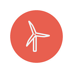 Image showing Windmill thin line icon