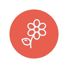 Image showing Flower thin line icon