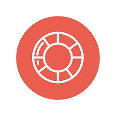 Image showing Life preserver thin line icon