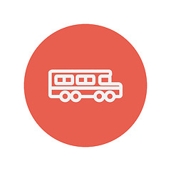 Image showing School bus thin line icon