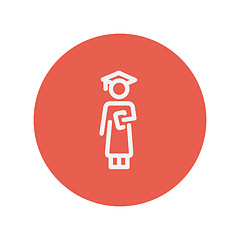 Image showing Graduation thin line icon