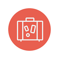 Image showing Suitcase thin line icon