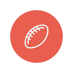 Image showing Football ball thin line icon