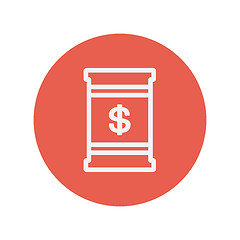 Image showing Barrel with dollar symbol