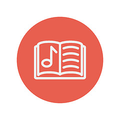 Image showing Musical book thin line icon