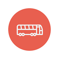 Image showing Tourist bus thin line icon