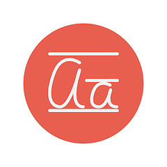 Image showing Cursive letter thin line icon