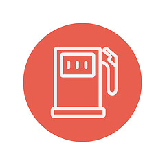 Image showing Gasoline pump thin line icon