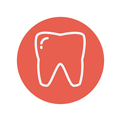 Image showing Tooth thin line icon