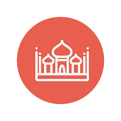 Image showing Islamic mosque thin line icon