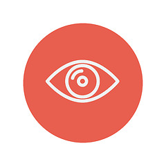 Image showing Eye thin line icon