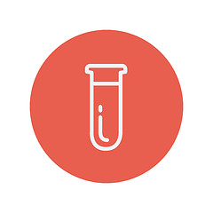 Image showing Test tube thin line icon