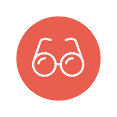 Image showing Eyeglasses thin line icon