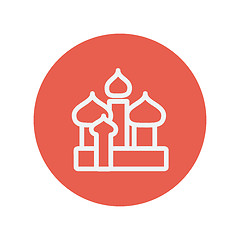 Image showing Muslim community thin line icon