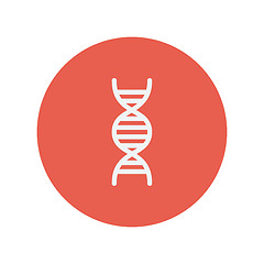 Image showing DNA thin line icon