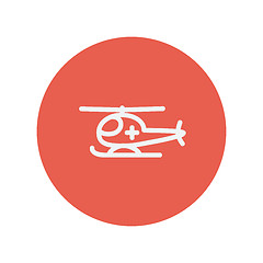 Image showing Air ambulance thin line icon