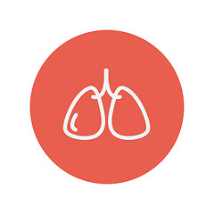 Image showing Lungs thin line icon