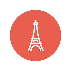 Image showing Paris tower thin line icon