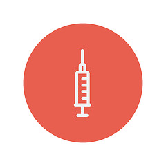 Image showing Syringe thin line icon