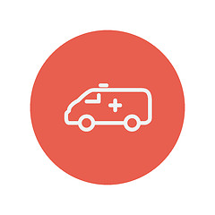 Image showing Ambulance car thin line icon