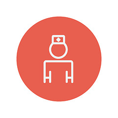 Image showing Nurse thin line icon