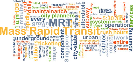 Image showing Mass rapid transit MRT background concept