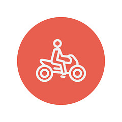 Image showing Motorbike thin line icon