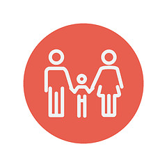 Image showing Family thin line icon