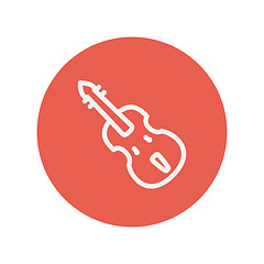 Image showing Cello thin line icon