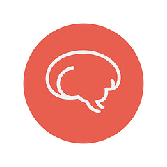 Image showing Human brain thin line icon