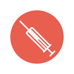 Image showing Syringe thin line icon