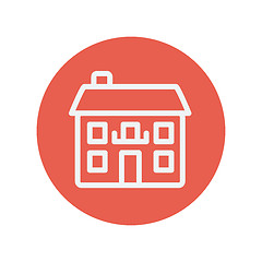 Image showing Real estate house thin line icon