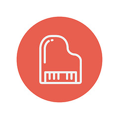 Image showing Piano thin line icon