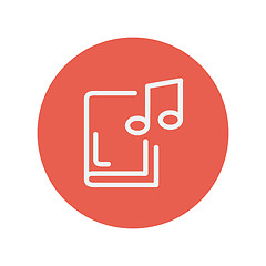 Image showing Music book thin line icon