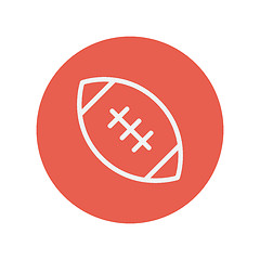 Image showing Football ball thin line icon