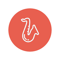 Image showing Saxophone thin line icon